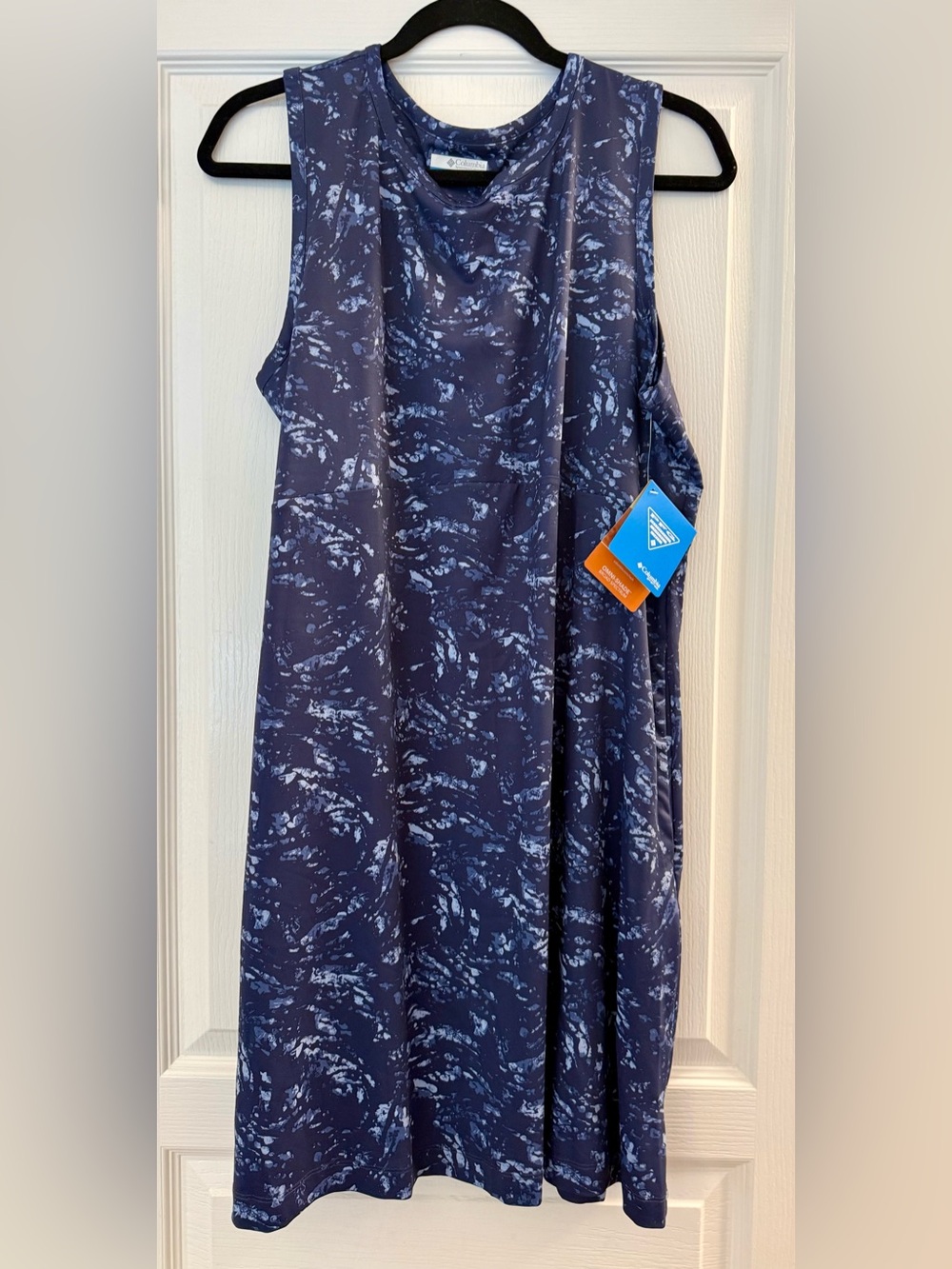 Sleeveless Navy Print Casual Dress by Columbia